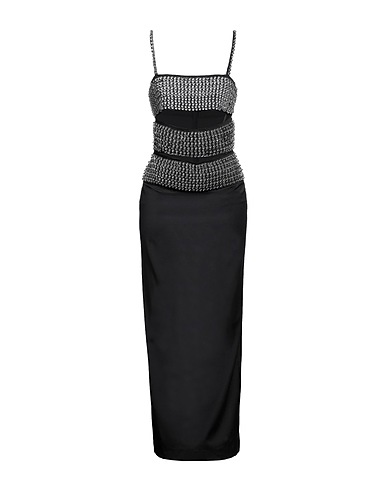 CHRISTOPHER ESBER Long dress Black 96% Wool, 4% Lycra®, Cotton, Viscose, Glass