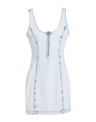 GUESS Denim dress White 99% Cotton, 1% Elastane
