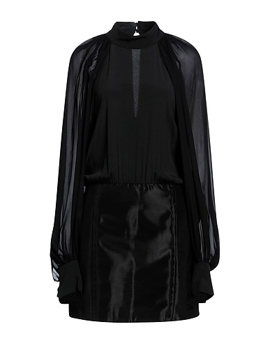 MVP WARDROBE Short dress Black 69% Acetate, 31% Silk