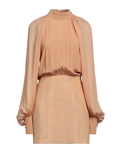 MVP WARDROBE Short dress CAMMELLO 69% Acetate, 31% Silk