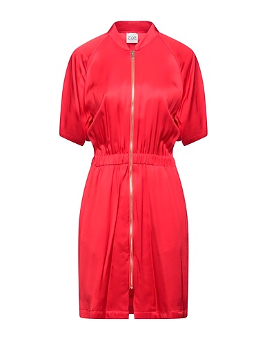Z.O.E. ZONE OF EMBROIDERED Robe courte Rouge 100% Viscose