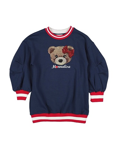 MONNALISA Sweatshirt Navy 95% Cotton, 5% Elastane