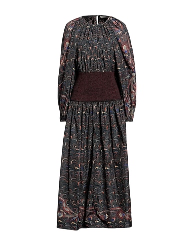 ULLA JOHNSON Langes Kleid Dunkelgrün 100% Polyester