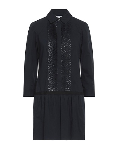 DIANE VON FURSTENBERG Vestito chemisier Blu notte 95% Cotone, 5% Elastan