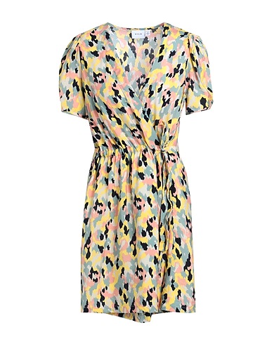 VILA Short dress Yellow 80% EcoVero™ viscose, 20% Polyamide