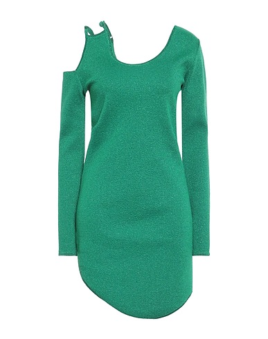 JW ANDERSON Short dress Green 42% Viscose, 36% Polyester, 16% Metallic fiber, 5% Polyamide, 1% Elastane