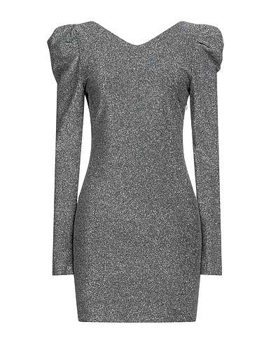 ANIYE BY Short dress Silver 78% Viscose, 10% Polyester, 8% Polyamide, 4% Elastane