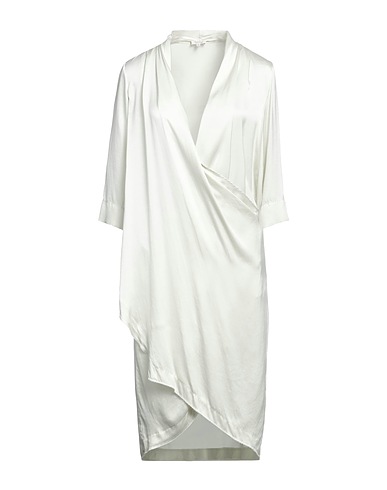 HER SHIRT HER DRESS Short dress Light grey 94% Silk, 6% Lycra®