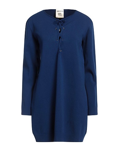 SEMICOUTURE Short dress Midnight blue 70% Viscose, 30% Polyester