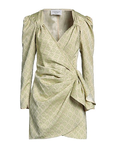 FORTE DEI MARMI COUTURE Vestito corto Verde chiaro 50% Poliestere, 50% Viscosa