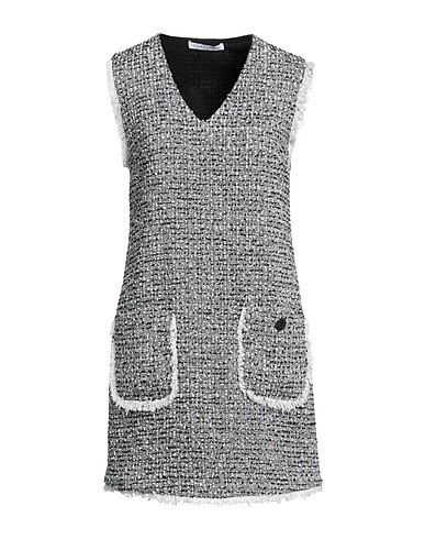 CARACTÈRE Kurzes Kleid Weiß 48% Baumwolle, 42% Polyacryl, 7% Andere Fasern, 3% Polyamid