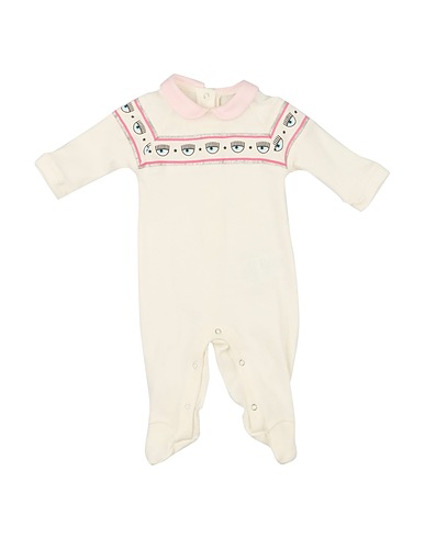 CHIARA FERRAGNI Baby jumpsuit  Off white 100% Cotton