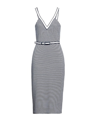 RALPH LAUREN COLLECTION Midi-Kleid Marineblau 95% Maulbeerseide, 3% Andere Fasern, 2% Elastan