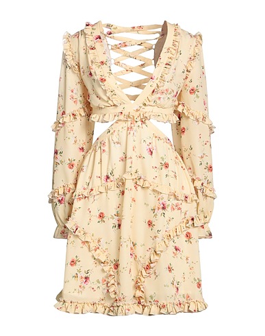 FORTE DEI MARMI COUTURE Short dress Beige 100% Polyester