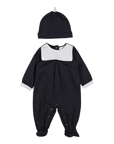 EMPORIO ARMANI Baby accessories set Midnight blue 100% Cotton