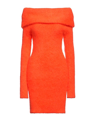 ISABEL MARANT Midi dress Orange 45% Mohair wool, 27% Polyamide, 19% Viscose, 8% Polyester, 1% Elastane