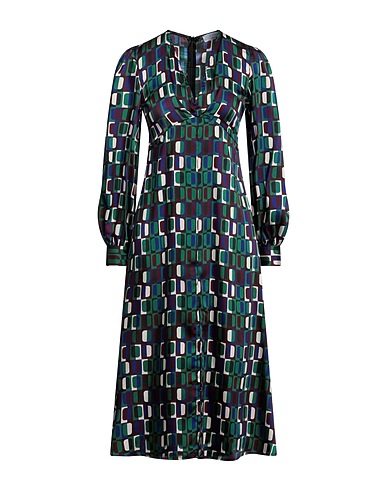 KAOS Midi dress Dark green 100% Polyester