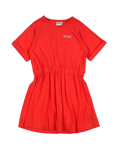 MARCELO BURLON Dress Tomato red 100% Cotton