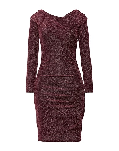 KAOS Short dress Mauve 61% Polyamide, 33% Metallic fiber, 6% Elastane