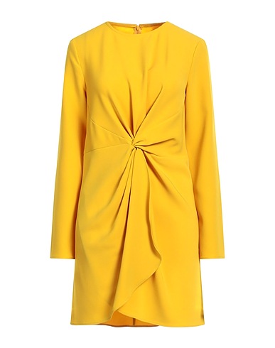 P.A.R.O.S.H. Short dress Yellow 97% Polyester, 3% Elastane