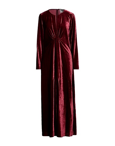 FORTE_FORTE Long dress Brick red 73% Viscose, 27% Polyamide