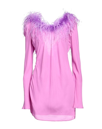 GIUSEPPE DI MORABITO Kurzes Kleid Malve 100% Viskose, Straussenfedern