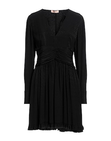 TWINSET Pleated dress Black 100% Viscose