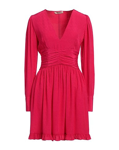 TWINSET Pleated dress Fuchsia 100% Viscose