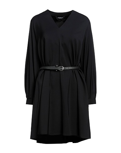 DONDUP Office dress Black 97% Viscose, 3% Elastane