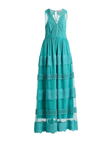 TWINSET Vestito lungo Verde petrolio 100% Poliestere
