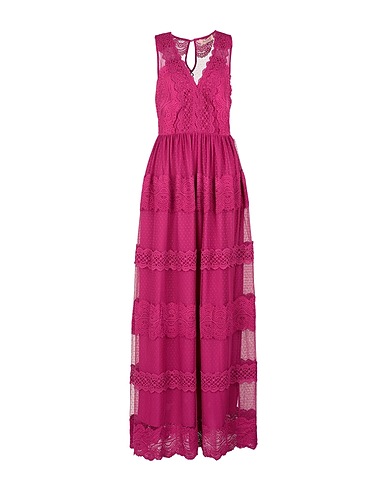 TWINSET Long dress Magenta 100% Polyester