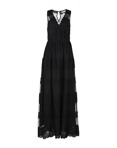 TWINSET Long dress Black 100% Polyester