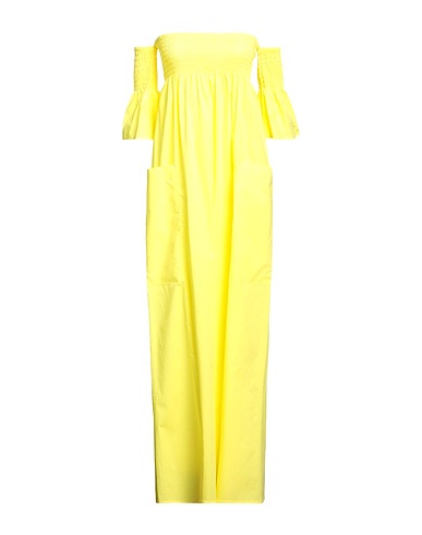 SEMICOUTURE Vestito lungo Giallo 100% Cotone