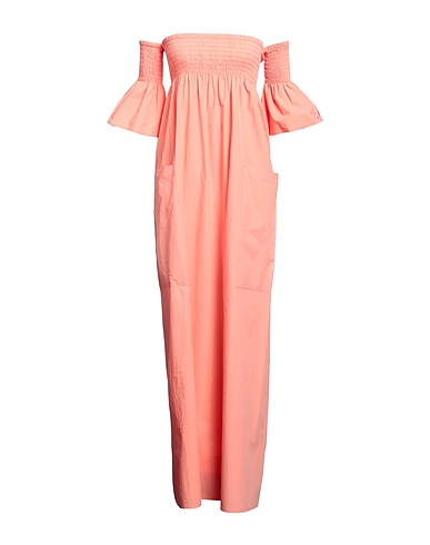 SEMICOUTURE Vestito lungo Salmone 100% Cotone