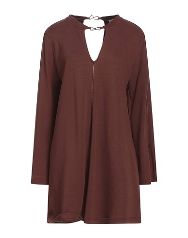 JIJIL Office dress Brown 88% Cotton, 12% Polyester