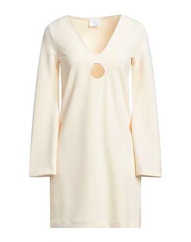 MERCI ITALIA Short dress Ivory 94% Polyester, 6% Elastane