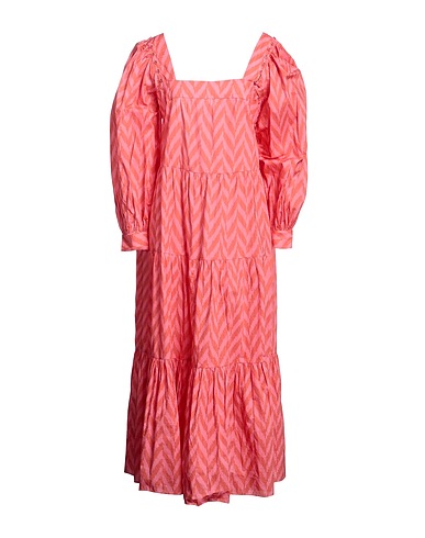 ULLA JOHNSON Long dress Coral 100% Cotton