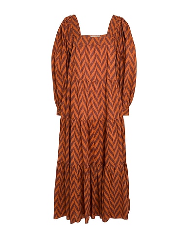 ULLA JOHNSON Vestito lungo Cuoio 100% Cotone
