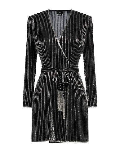 ELISABETTA FRANCHI Short dress Black 100% Polyester, Glass