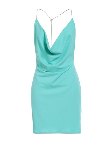 FORTE DEI MARMI COUTURE Short dress Turquoise 95% Polyester, 5% Elastane