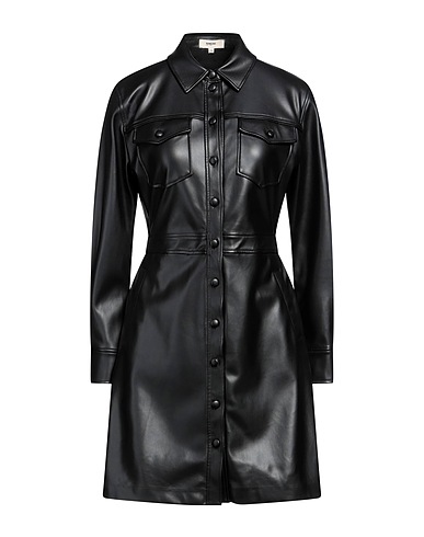 SUNCOO Shirt dress Black 100% Recycled polyester, Polyurethane