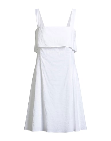 THEORY Vestito corto Bianco 62% Lino, 36% Viscosa, 2% Elastan