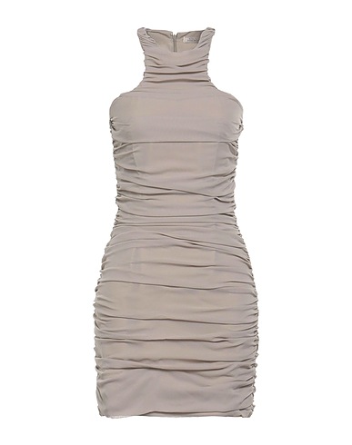 NINA RICCI Sheath dress Light grey 100% Silk, Polyamide, Elastane