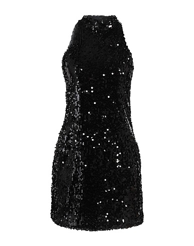 LE STREGHE Vestito corto Nero 95% Poliestere, 5% Elastan