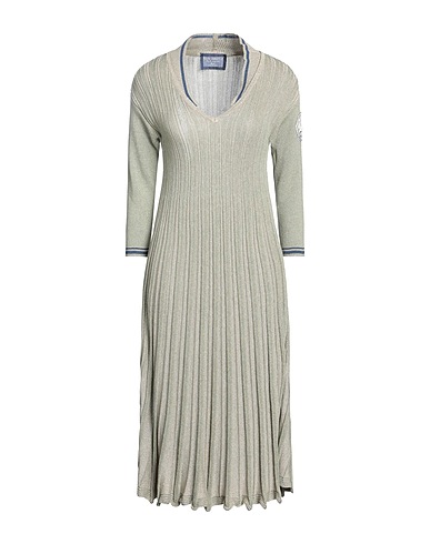 ELISA CAVALETTI by DANIELA DALLAVALLE 미디 원피스 카키 80% 비스코스, 10% 폴리아미드, 10% 폴리에스테르