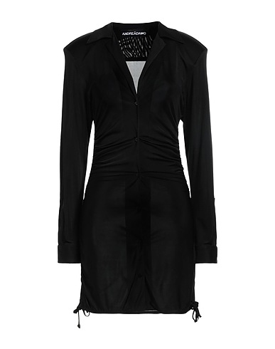 ANDREĀDAMO Shirt dress Black 100% Viscose