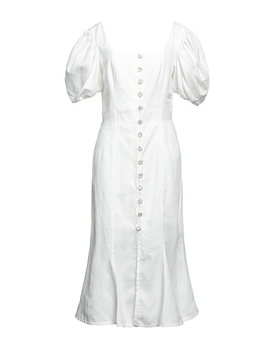 LIYA Midi dress White 100% Linen