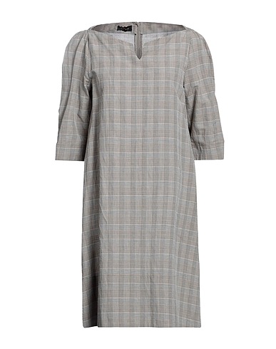 LES COPAINS Vestito corto Grigio 53% Cotone, 47% Lino