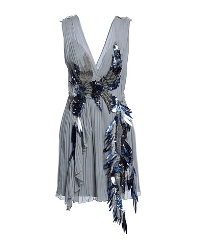 ALBERTA FERRETTI Short dress Grey 90% Acetate, 5% Elastane, 5% Silk