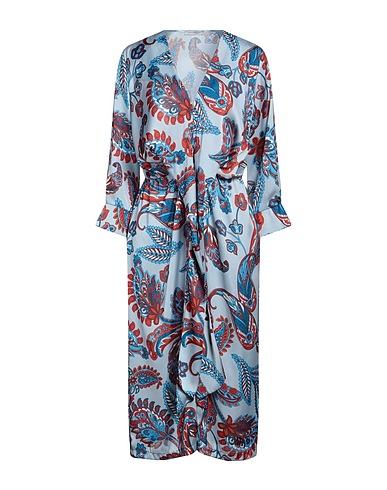 BIANCOGHIACCIO Midi dress Light grey 100% Polyester